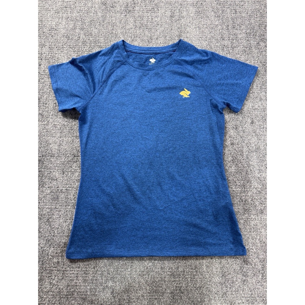 Rabbit EZ Tee Running Shirt Short Sleeve S/S Women's Small Blue Stretch